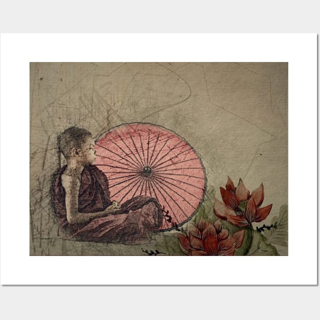 Young Buddhist Monk Wall Art by TheMonkeyKingArts